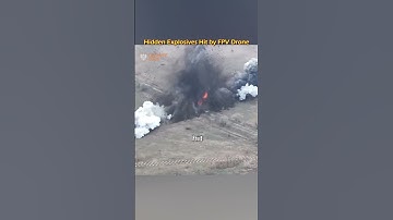 FPV Drone Triggers Hidden Explosives#FPVDrone #DroneStrike #ModernWarfare #UkraineWar #RussiaUkraine