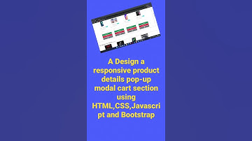 Design responsive product details pop-up modal cart section HTML,CSS,Javascript, Bootstrap #shorts