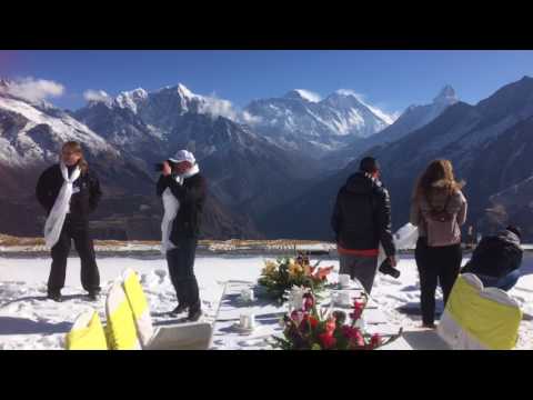 Champagne Breakfast on top of the world at Kongde