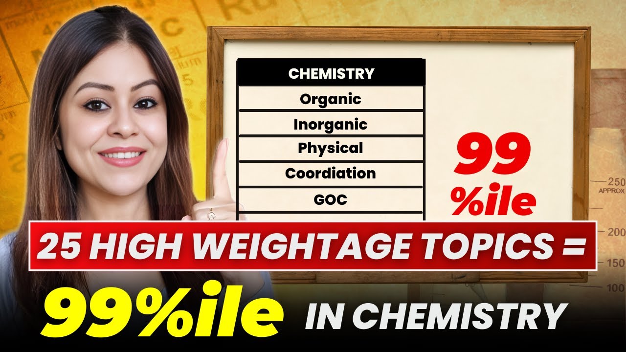 25 High Weightage Topics in CHEMISTRY = 99%ile | JEE Mains 2026