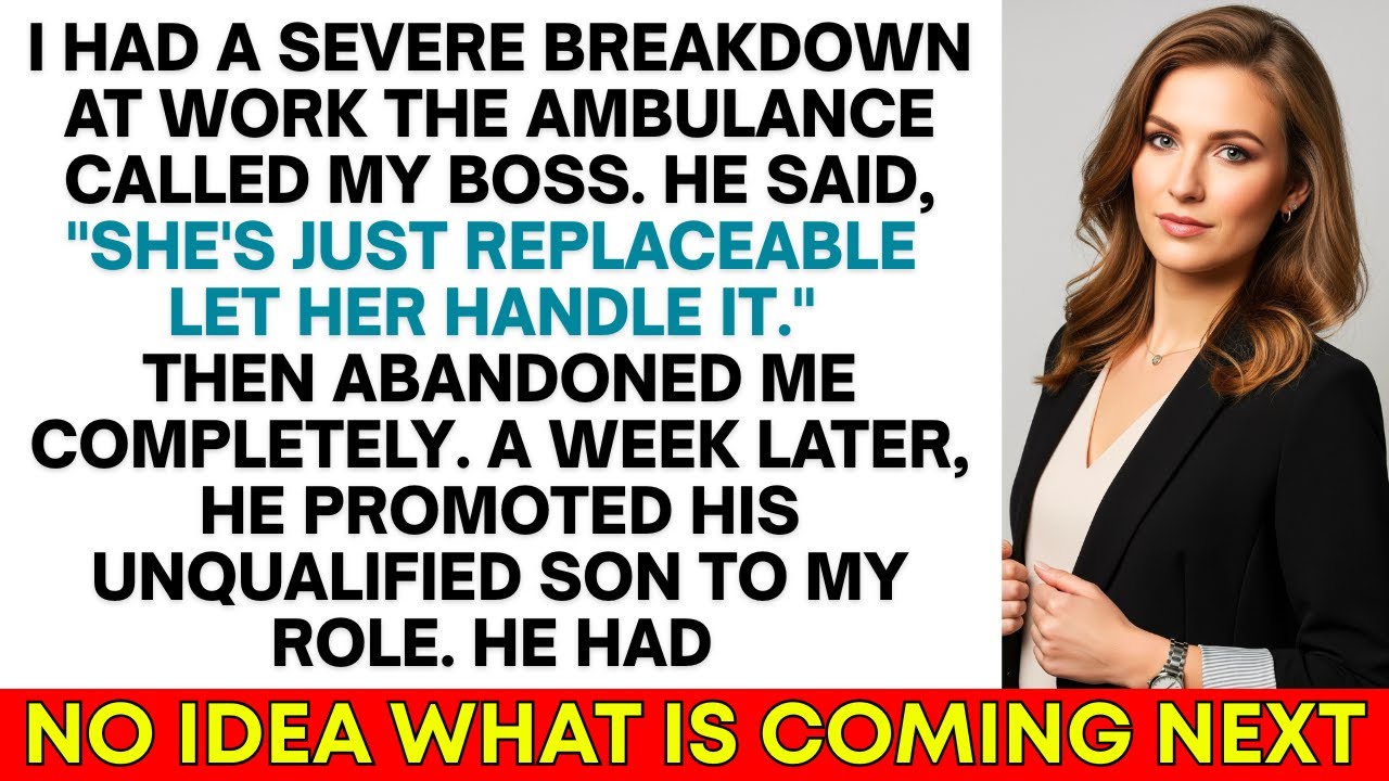 My Boss Let Me Collapse Then Showed Up with His Son For My Position I Quit Everything and...