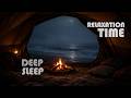 ASMR Cozy Camping Tent by the Ocean at Night 🌧️ Gentle Rain &amp; Waves | Relaxing Sleep Ambience