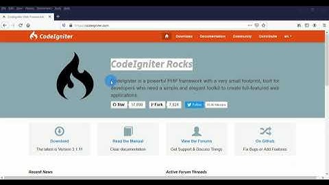 Introducing php codeigniter framework