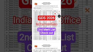 GDS 2nd Merit List 2026 Kaise Dekhe | Check GDS 2nd Merit List 2026 PDF Download | GDS 2nd List जारी
