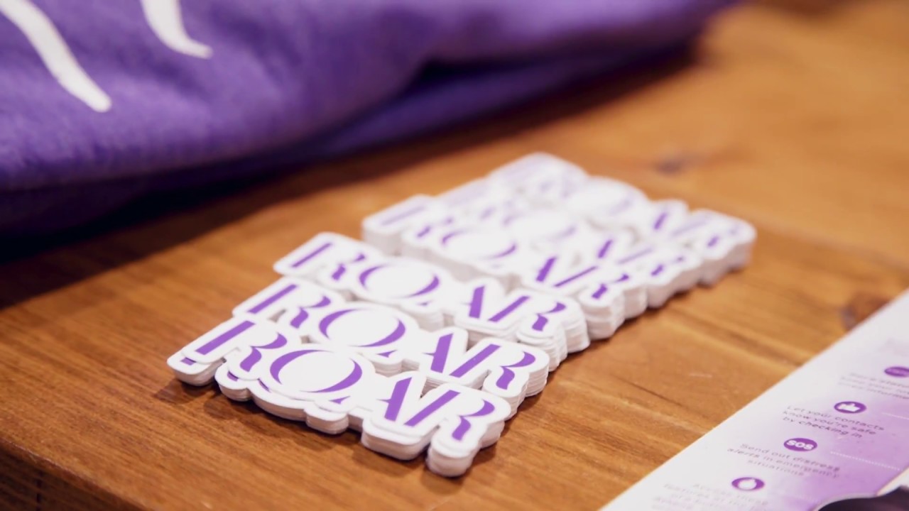 personal safety system ROAR's 3-year anniversary party with Women Against Abuse