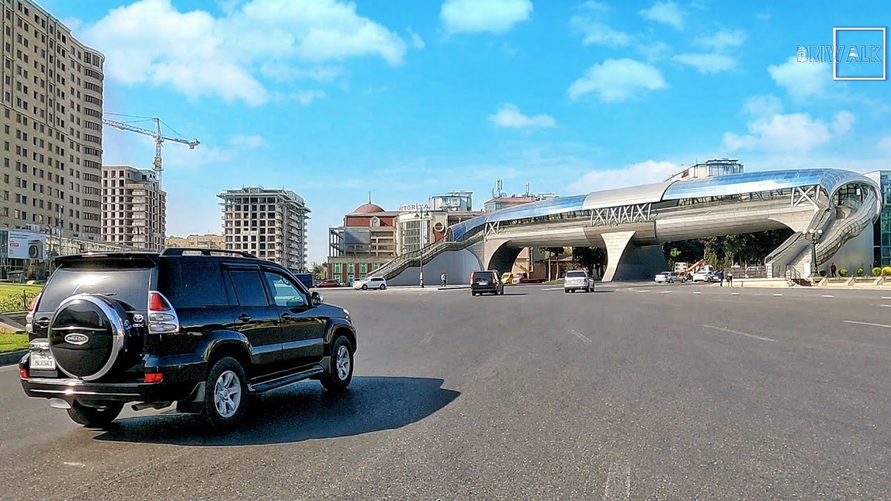 Авто тур по улицам Баку (27 Апреля 2022) Автомобильный тур -  Азербайджан 4k Driving Tour - Baku