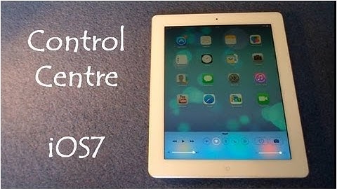 iOS7 Control Centre On iPad