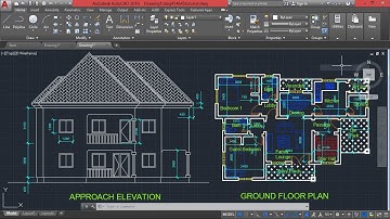 Full Building Plan  drawing in AutoCAD Part 4 Approach Elevation