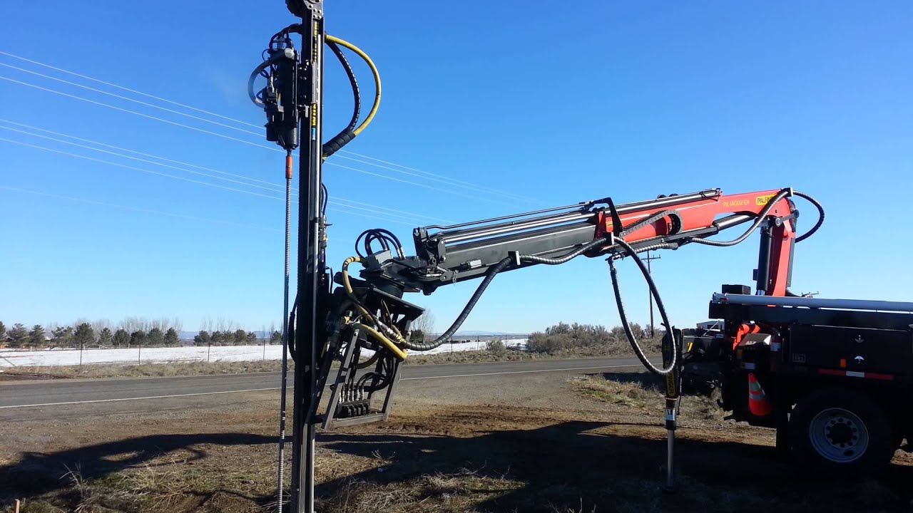 Palfinger Crane VL120 Drilling Excavator Rock Drill YouTube