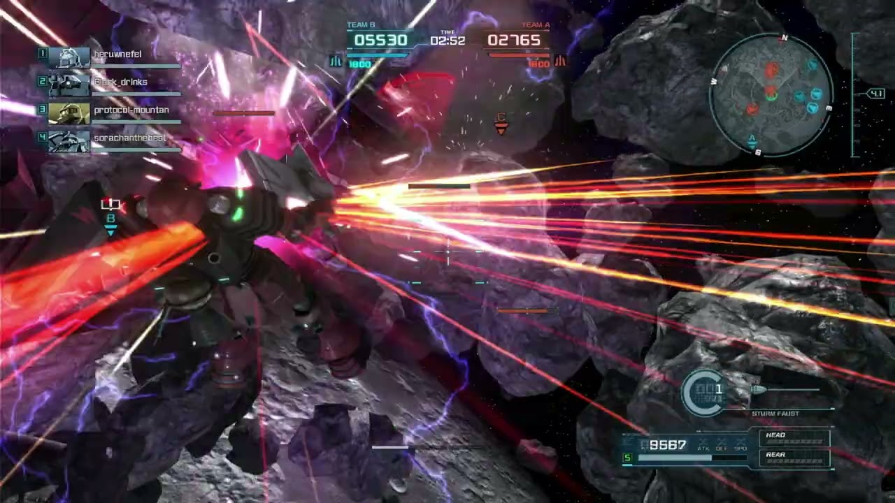 PS版バトオペ日記その394 月軌道デブリ帯 ヅダ(135mm対艦ライフル) 350 最大出力を発動できなかった試合