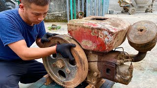 Fully restoration old ZS1115 diesel engine | Restore and repair rusty old D24 diesel engine
