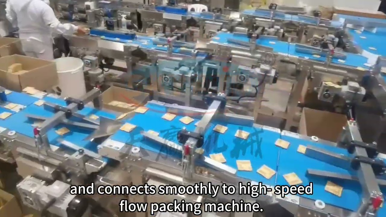 Fully Automatic Stacking and Packing System Manufacturing Auto-feeding and Packaging Biscuit Machine