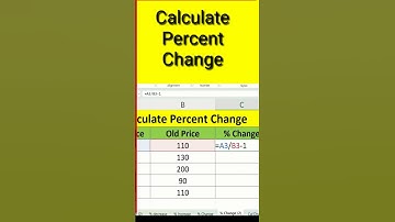 Hoe u het percentage (%) verandering in Excel berekent #berekenen #percentageverandering #excel #...