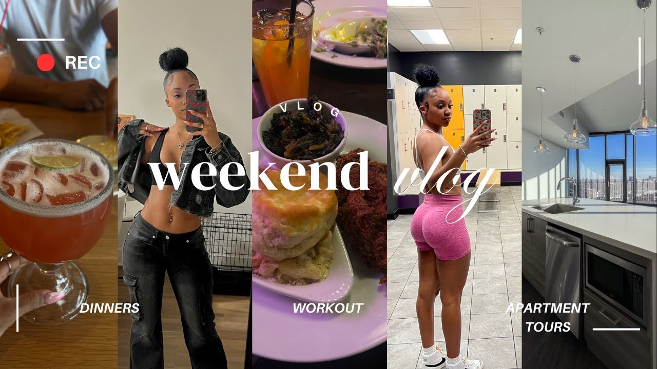 weekend vlog : touring apartments , shopping, out to eat, gym, cleaning & skincare