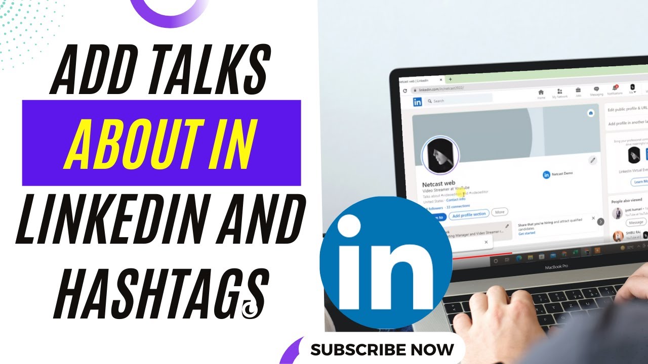How to Add Talks About in LinkedIn and Hashtags - YouTube