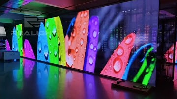 Realight LED display - RTP series transparent screen P3.9-7.8 in factory aging test