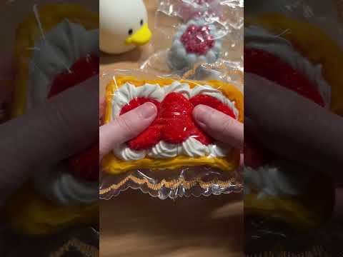 【ASMR】袋の上から触るケーキスクイーズ🍰 #asmr #音フェチ #スクイーズ #squishy