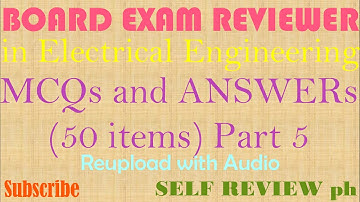 REE|| Exam Reviewer in Electrical Engineering(50 MCQs and Answers)        Part 5 reupload with audio