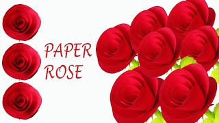 How to make paper rose | Realistic paper rose| How to make paper flower| Easy & beautiful paper rose