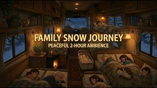 Cozy Family Snow Journey ❄️ 2 Hours Falling Snow, Crackling Fireplace & TV Background screenshot 4