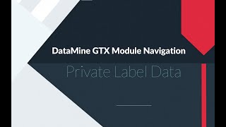 GTX Module - Private Label Data Navigation (DOT)
