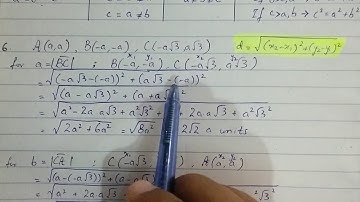 Coordinate Geometry: Straight Line - Distance Formula by Sir Ahsan Abdullah Patel - Part 2