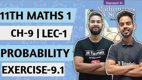 11th Maths 1 | Chapter 9 | Probability | Exercise 9.1 | Lecture 1 | Maharashtra Board |