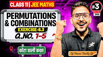 Permutations & Combinations Ex 6.3 Q1 - 5 | Class 11 Maths | Complete NCERT Solutions | Pranav Sir