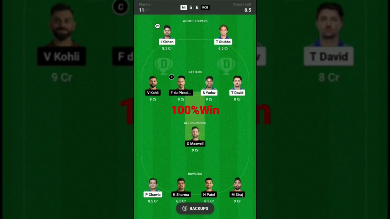 mi vs rcb dream11 prediction | MI vs RCB dream11 prediction |