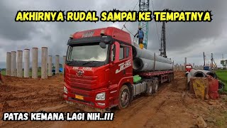 Proses Bongkar Tiang Pancang Proyek Tol Panimbang