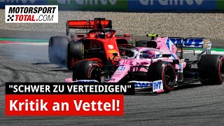 F1-Action beim GP von Österreich in Spielberg 2020: Sebastian Vettel ist "schwer zu verteidigen"