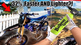 Riding Dirtbike With Helium Tires!! Keeping The Yz250f...