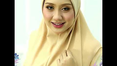 Tudung Labuh Corak Bunga - Ariana Rose by Syazara