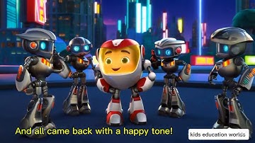 Five Little Robots  | Kids Song with Counting and Robots!Magical Lullaby for Kids"