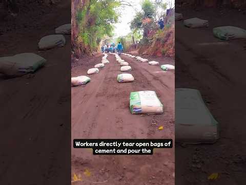 They Re NOT Wasting Cement So Why Are They Pouring Cement On A Dirt Road China Shortsvideo 