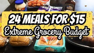 $15 Emergency Budget Challenge | Breakfast, Lunch & Dinner for a Family of 6 | 24 Meals for $15