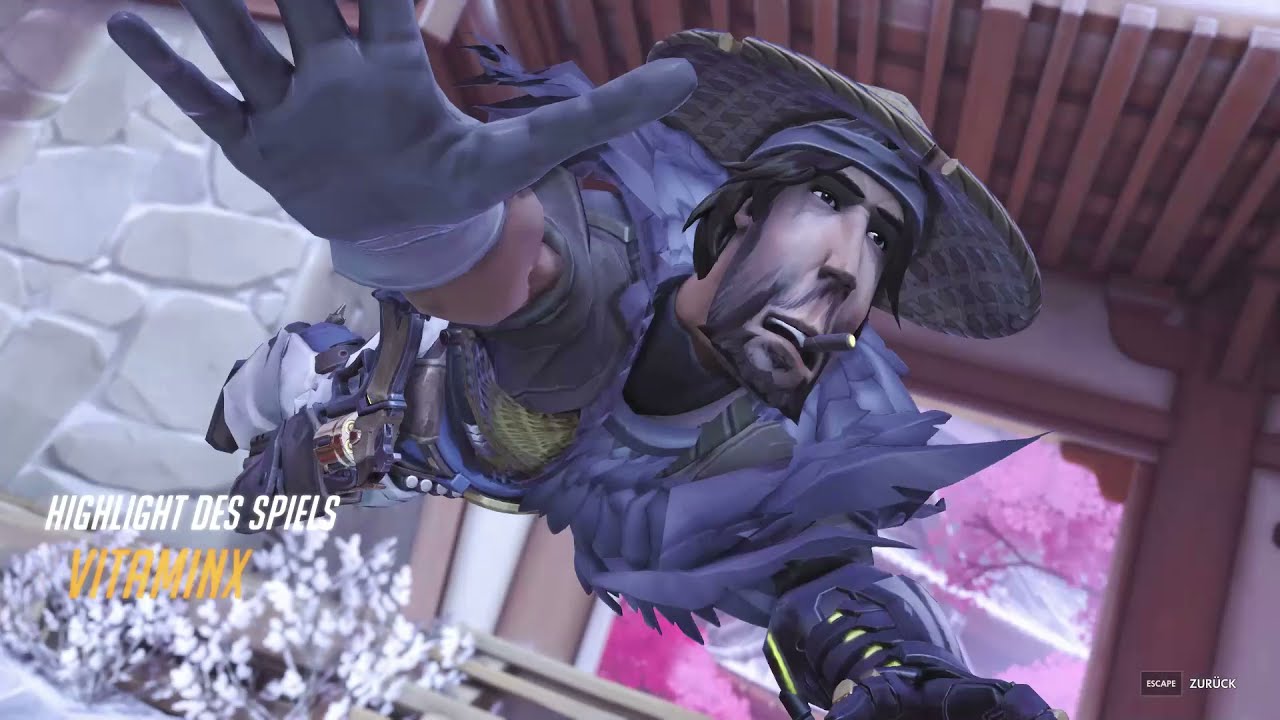 Ana in new OWL skin thanks McCree.