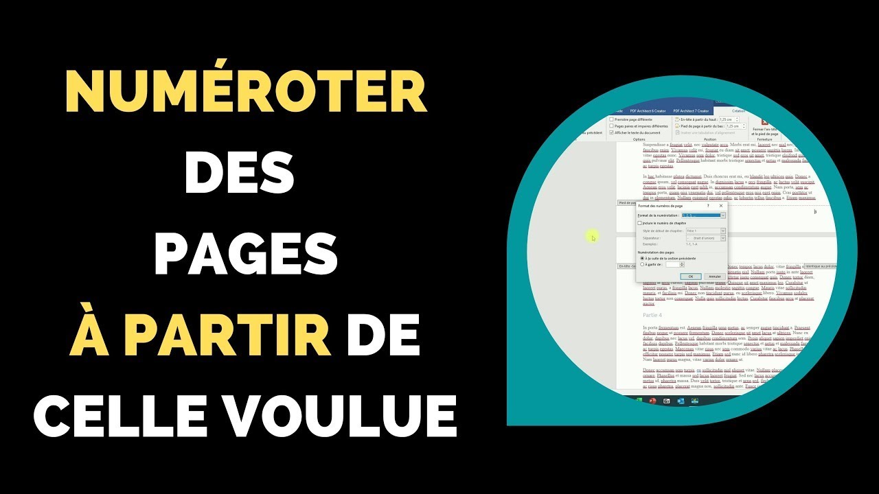 Comment Supprimer La Numerotation Des Pages Page De Garde Commencer la numérotation des pages à partir d'une page quelconque
