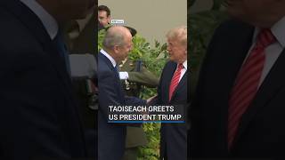 Taoiseach greets US President Trump at Farmleigh House #RTÉNews #donaldtrump