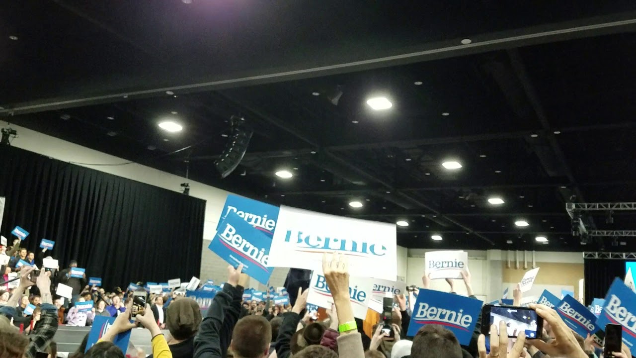Bernie Rally 2020 Springfield The Bernie Sanders rally at Mass Mutual Center, Springfield, MA 02-28 ...