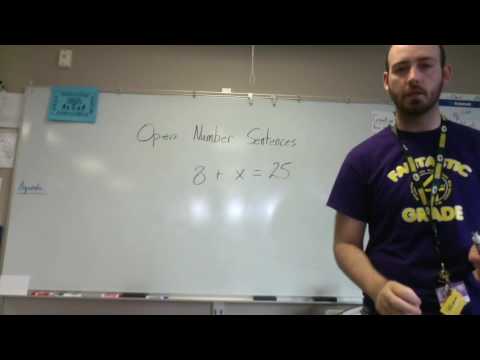 Math Unit 3 - Lesson 11 Open Sentences