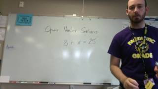 Math Unit 3 - Lesson 11 Open Sentences