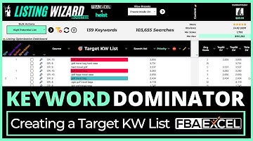 Creating a Target Keyword List - Keyword Dominator Boosted Amazon Keyword Research Tool Google Sheet