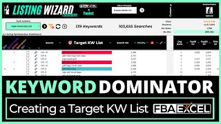 Creating a Target Keyword List - Keyword Dominator Boosted Amazon Keyword Research Tool Google Sheet