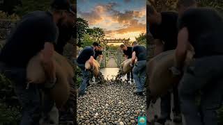 Ultimate Luxury Patio Makeover: Glowing LED & River Rock Epoxy Floor #diyproject #epoxydesign