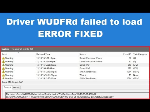 Video: FIX: Het Stuurprogramma WudfRd Kan Niet Worden Geladen Voor Het Apparaat Met Gebeurtenis-ID 219