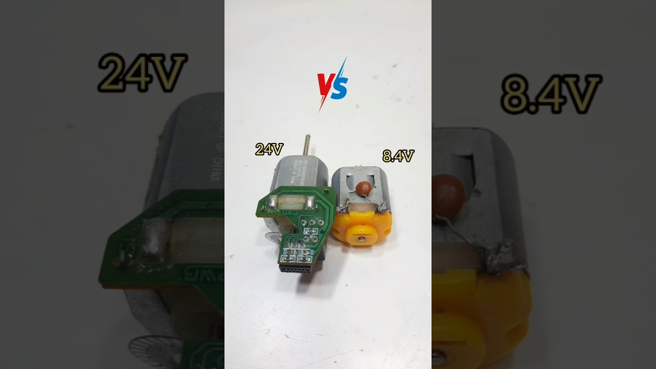 dc motor 24V V/S dc motor 8.4V !!!