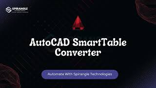 Autodesk AutoCAD - SmartTable Converter