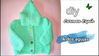 ?CHAQUETA DE BEBE(dos agujas)diy?