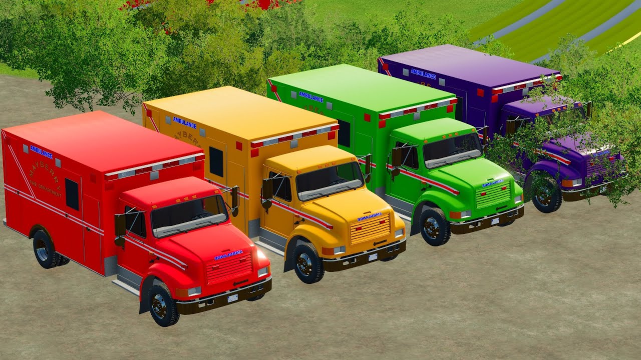 TRANSPORT OF COLORS! Giant Horse on Low Loader with Mini Tractors | FS22